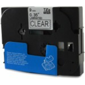 Kompatibilen trak za Brother TZe-111 / TZ-111 / PT / P-Touch 6mm - ÄŤrn izpis / prozoren trak