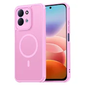Hibridni ovitek HaloFrost II MagSafe za Xiaomi Redmi 17 4G/5G - pink