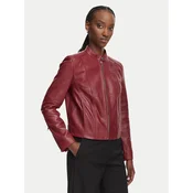 BOSS Usnjena jakna Saleste1 50545625 Rdeča Regular Fit