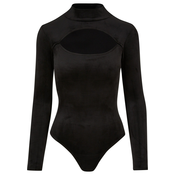 Womens velvet turtleneck in black