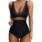 FEOYA Ženske kopalke – Halter top in mrežasti dizajn - Mreža enodelne, L