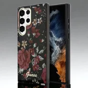 Infostyle Ovitek Guess Flower Collection - kaki za Samsung Galaxy S23 Ultra (GUHCS23LHCFWSA) Črna/PC + TPU silikon
