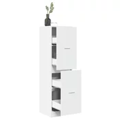 Vidaxl Lekarniška omara bela 40x41x144,5 cm inženirski les
