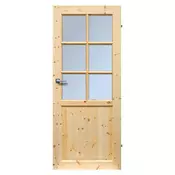 Sobna vrata P2, sa staklom (950 x 2.000 mm, DIN granicnik: Desno, Natur, Središnji položaj: Masivno)