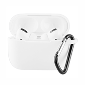 VIVANCO Apple Airpod Pro ovitek weiß 61650 AIRPODPROCASEVVW Schutzhülle mit Karabiner