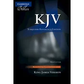 KJV Turquoise Reference Bible, Black Goatskin Leather, Red-letter Text, KJ676:XRL