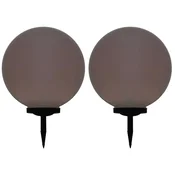 Vidaxl Zunanje solarne svetilke 2 kosa LED okrogle 50 cm RGB