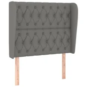 Vidaxl vidaXL Vzglavnik s krilci temno siv 93x23x118/128 cm blago