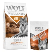 12 kg suhe hrane Wolf of Wilderness + Snack gratis! - Senior Soft - Wide Acres - piščanec + Wide Acres - piščanec (monoprotein)