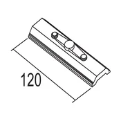 Ivela LKM spojka za tirnice, dolžina 12 cm - Aluminij