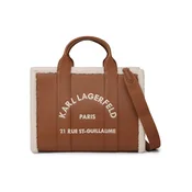 Karl Lagerfeld Nakupovalna torba kit/rjava