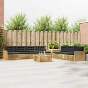 Set vanjskih sofa 8 kom. Bijela i antracit