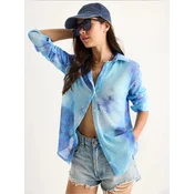 Bianco Lucci Bluza modra/nebeško modra/lila/bela