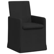 Vidaxl Jedilni stoli 2 szt. Črna 57 x 67 x 95 cm blago