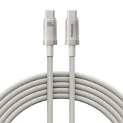 Punjac i podatkovni 100W USB-C na USB-C kabel Baseus Titanium - 480Mbps - 2m - galaxy titanium gold
