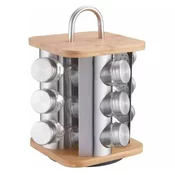 Stalak za zacine bambus staklo sa 12 teglica KB7554 Klausberg KB7554