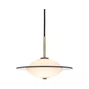 Halo Design 743599 - Luster na sajli ORBIT 1xG9/7W/230V precnik 24 cm bela/mesing/dimljeno