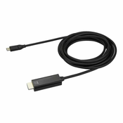 StarTech.com 10ft (3m) USB C to HDMI Cable, 4K 60Hz USB Type C to HDMI 2.0 Video Adapter Cable, Thunderbolt 3 Compatible, Laptop to HDMI Monitor/Display, DP 1.2 Alt Mode HBR2 Cable