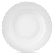 Orion Duboki stakleni tanjur za veceru, bijeli, LUNA, 22,5 cm, 350 ml