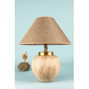 Opviq Stona lampa BK011, O30,18 cm, IP20, Bež-zlatne boje