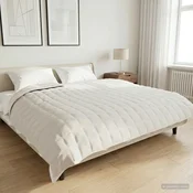 vidaXL Težka odeja Bela 200 x 220 cm 13 kg 100% Bombaž 205T