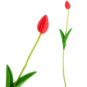 shumee CV26799-7 umetni gumirani tulipan rdeč, čudovit kot življenje, penasti tulipani, osrednji okras