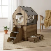 Paws & Whiskers Kuca za macke Nessa, Braon
