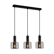 ITALUX PND-65342-3-BK+SG - Luster na sajli SANTIA 3xE27/40W/230V crna
