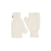 GOBI Cashmere Rokavice s kratkimi prsti Rib-Knit Cashmere Gloves bela