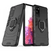 Silikonski ovitek Armor Ring z zaščito kamere za Samsung Galaxy A14 - črn