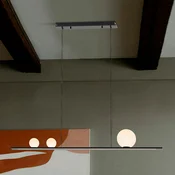 Schuller Valencia LED viseča svetilka Mila, črna, dolžina 120 cm, kovina - Dnevna soba/jedilnica - Sodobni - črna, bela - Aluminij