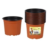 PREMIUM VCD lahka plastična terakota cvetlični lonec 11cm 10pcs