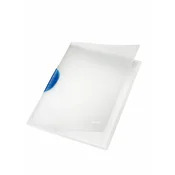 Brzi spajalica, kopča, PP, A4, LEITZ ColorClip Magic, plava 41740035