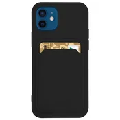 Hurtel Card Case silikonska denarnica z režo za kartico za Samsung Galaxy A73, črna