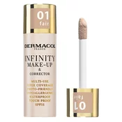 Dermacol Infinity puder s visokim prekrivanjem SPF 15 nijansa 2.5 Vanilla 20 g