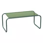 Zelena klubska mizica s stekleno mizno ploščo 40x80 cm Ventana – Leitmotiv