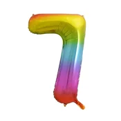 GoDan Folija balon številka 7, mavrica, 85 cm