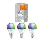 Set 3x LED RGBW prigušiva sijalica SMART+ E14/5W/230V 2700K-6500K - Ledvance