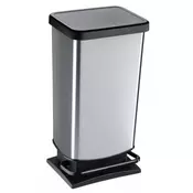 Rotho koš za odpadke Paso, 40 l, srebrn