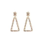Rosantica - gold tone crystal-embellished triangle earrings - women - Gold