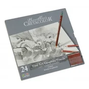 Grafitne olovke Cretacolor CLEOS Fine Art, set od 24 olovke u limenoj kutiji