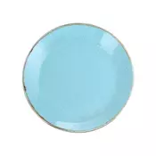 Porcelain plate, 24 cm, Seasons, Turquoise - Porland