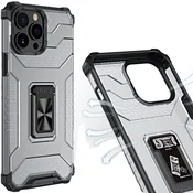 Etui ovitek Crystal Ring Armor za iPhone 13 Pro Max črn - Hurtel