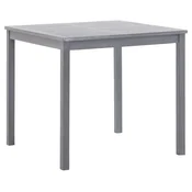 Vidaxl Vrtna miza siva 80x80x74 cm trden akacijev les