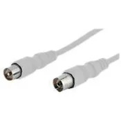 MicroConnect Koaksialni kabel M-F 2.5m, bel, 75 Ohm