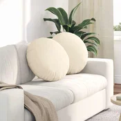 Jastucici za sjedenje 2 pcs Krema O50 x 19 cm Kordura tekstil