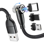 Magnetni polnilni kabel 3v1 (Micro/USB-C/Lightning) 0,5m