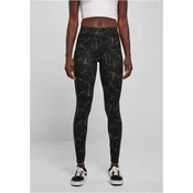 Womens soft leggings AOP blackmarble