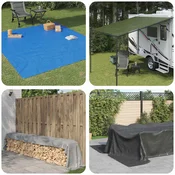 Cerada s rupama Antracit siva 4 x 5 m 260 gsm PE