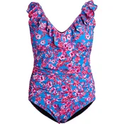 Swim by Zizzi Enodelne kopalke Kitrin azur/roza/rdeča/bela